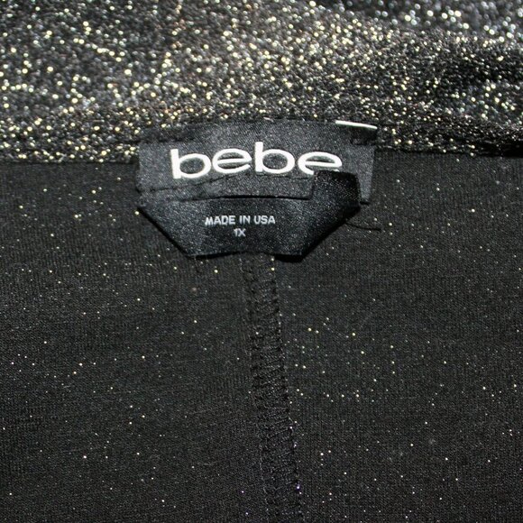 VTG BEBE 1X Silver Mini Dress Sleeveless Shimmer Y2K Plus Shiny Party Metallic - Picture 4 of 4